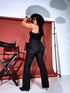 WIDE LEG bikses HM6709 "BLACK LEATHER"